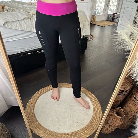 Lululemon Women’s 6 Pink Black High Waisted Leggings - Picture 3 of 9